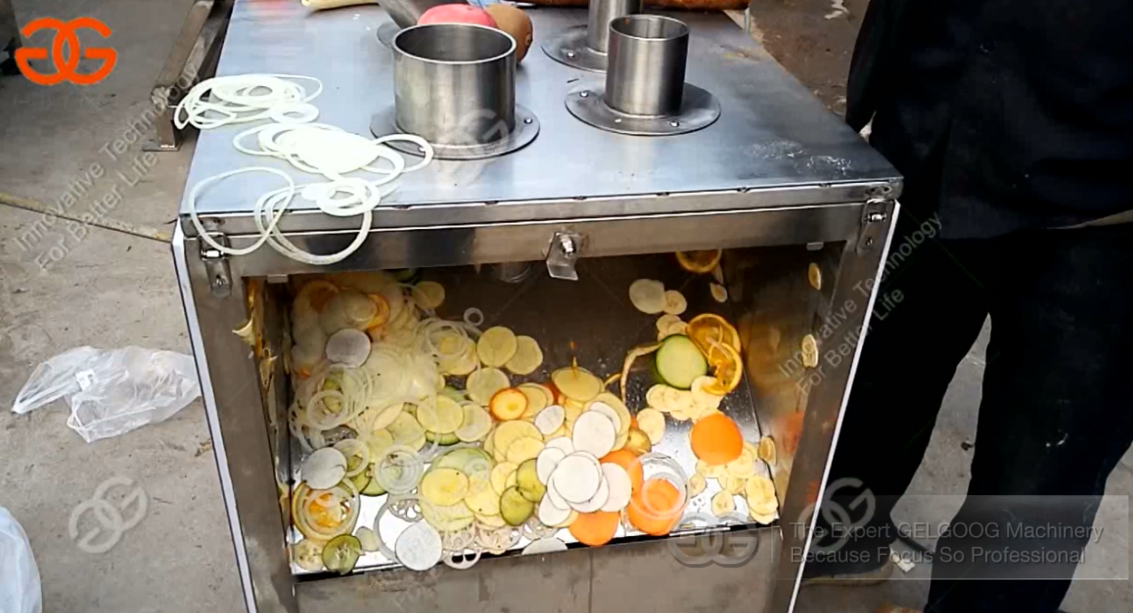 Test Work Video of Fruit and Vegetables Slicing Machine
