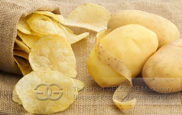 Potato chip cutting machine