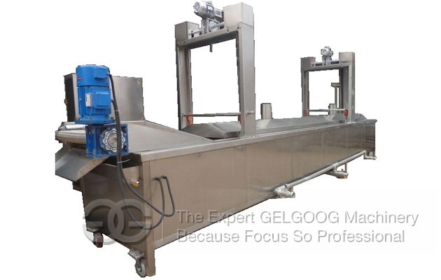 Gas Heating Continuous Belt Type Nuts Frying Machine with Oil Filtering Function